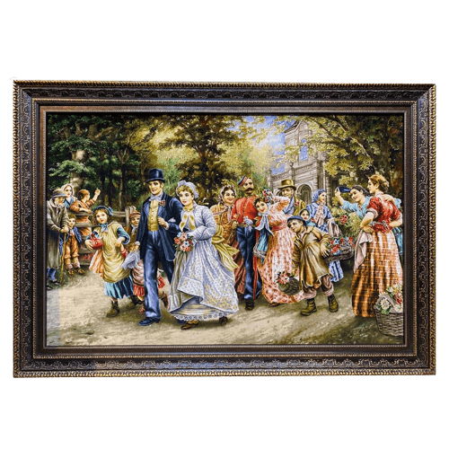 تابلو فرش دستبافت مدل عروسی